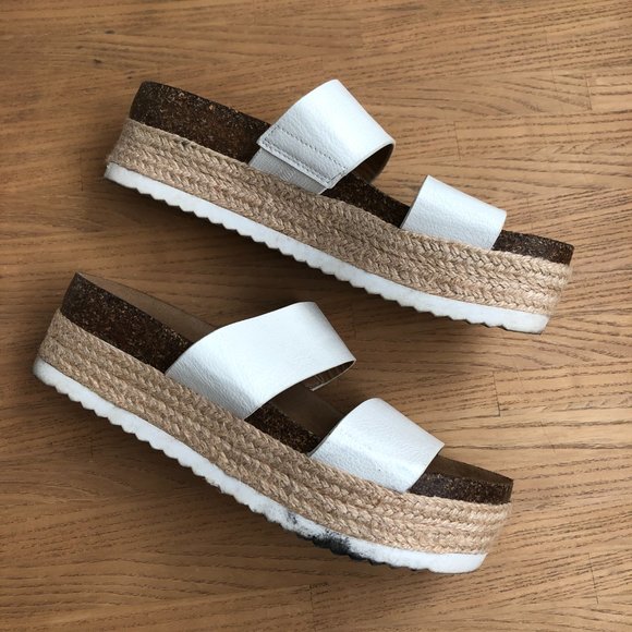 Brash Payless White Skyline Horizon Wedge Sandals Size 8 | Women's Sandals - Picture 5 of 6